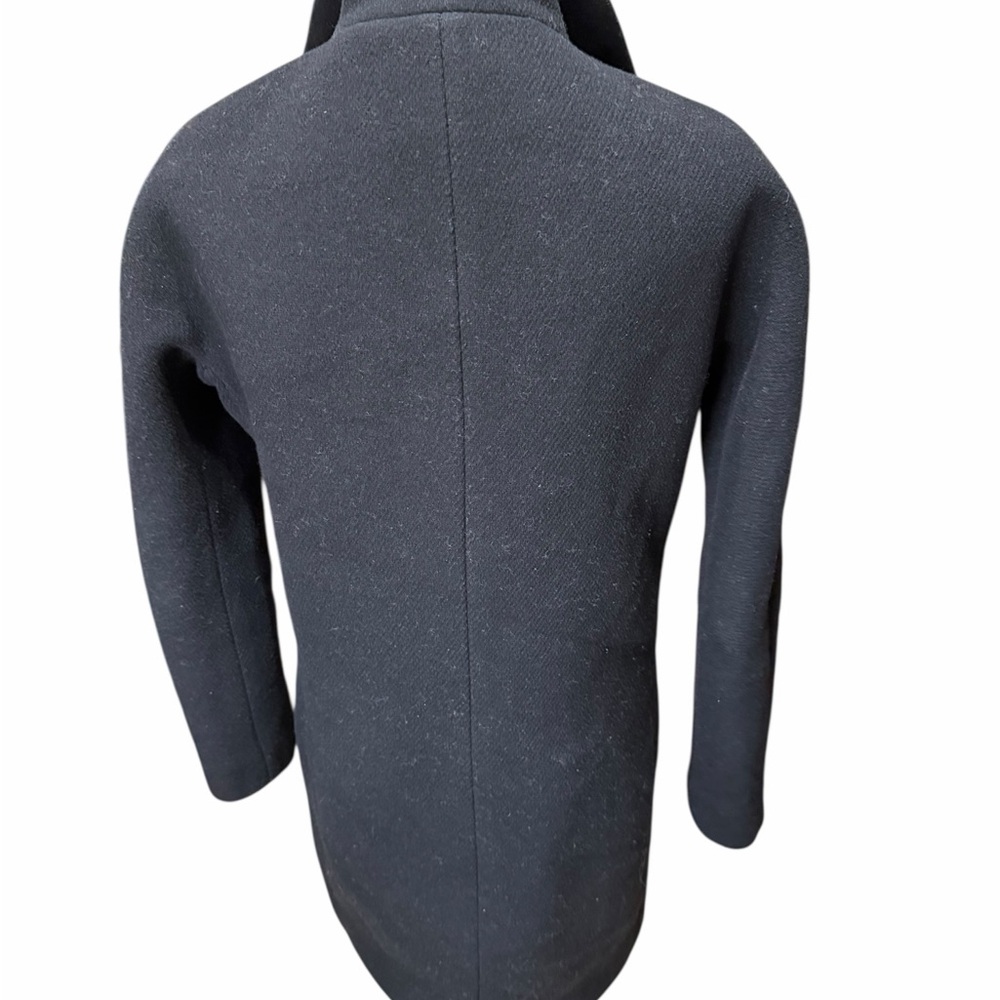 J. Crew Toscana Italian Wool Blend Asymetrical Zip Front Coat Size 00 - Picture 3 of 11